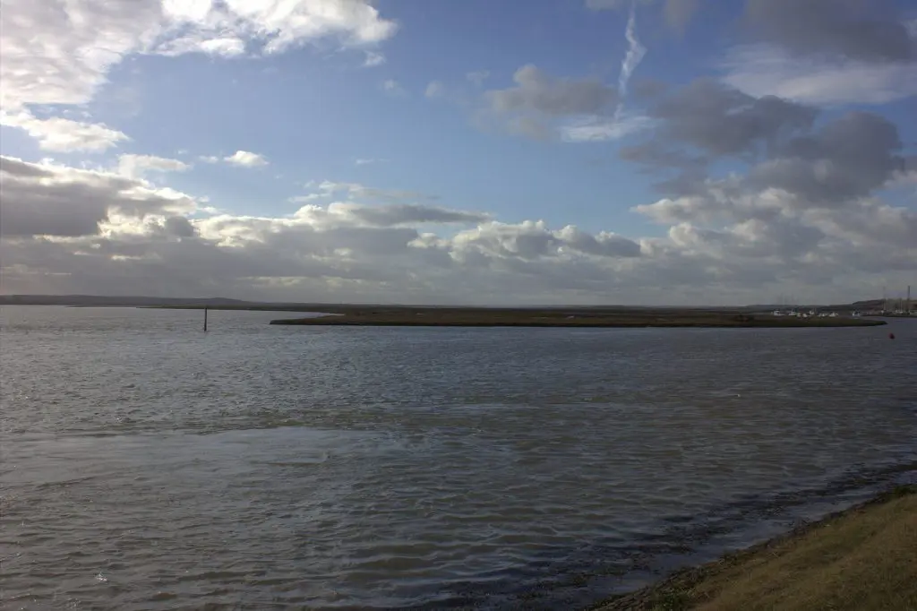 Bridgemarsh Island: Bridgemarsh Island from the east.