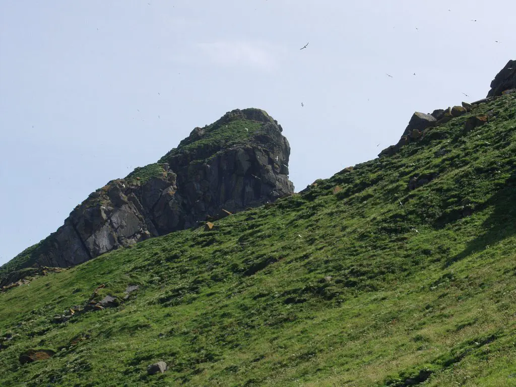 Dun (St Kilda): Bioda Mor (178 m) on Dun