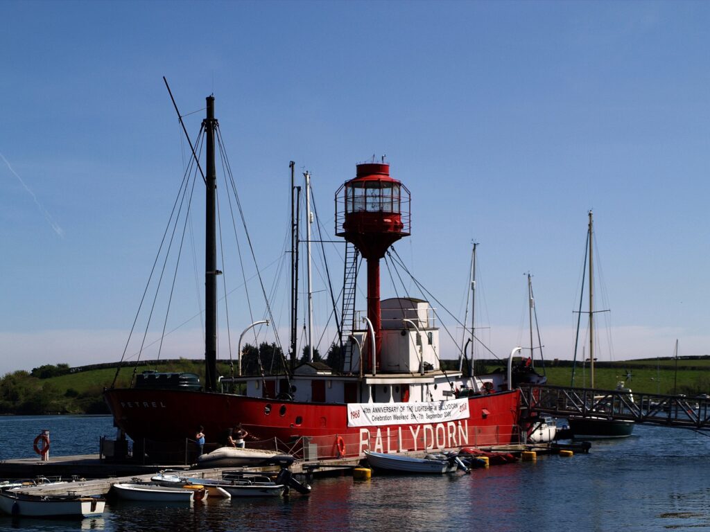 The former lightship Ballydorn at Whiterock